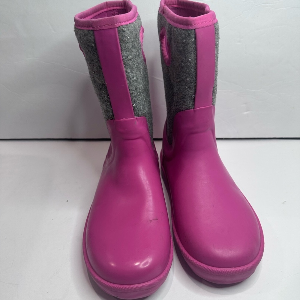 UGG Pink and Gray kids Rubber Boots sz.3 - Picture 2 of 6
